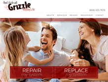 Tablet Screenshot of grizzlehvac.com